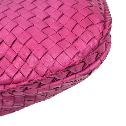 Bottega Veneta Pink Lambskin Intrecciato Hobo Handbag