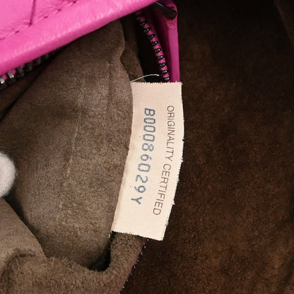 Bottega Veneta Pink Lambskin Intrecciato Hobo Handbag