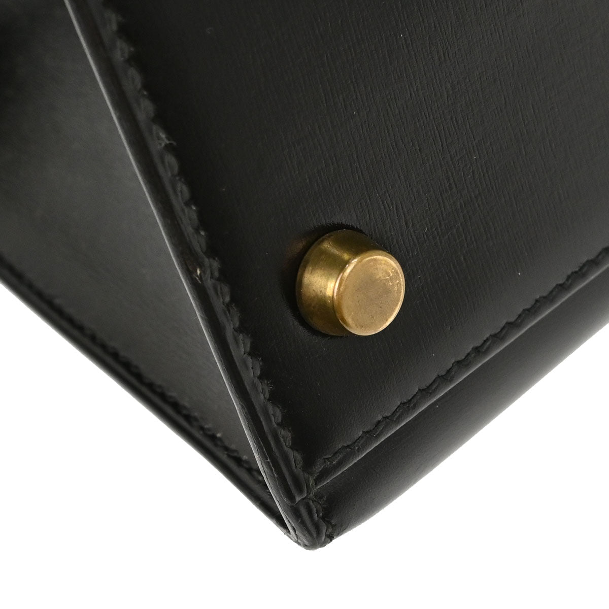 Hermes Black Box Calf Kelly 32 Sellier 2way Shoulder Handbag