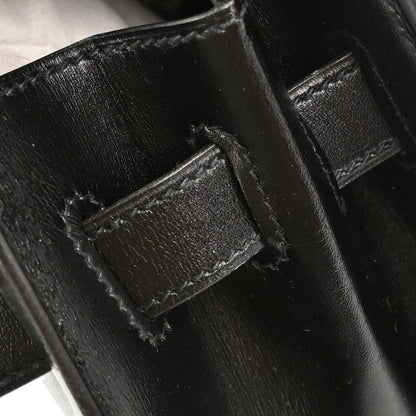 Hermes Black Box Calf Kelly 32 Sellier 2way Shoulder Handbag