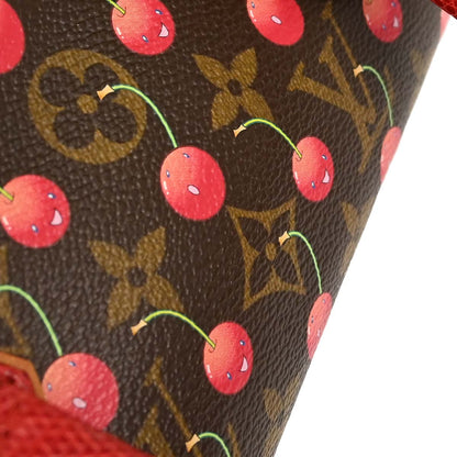 Louis Vuitton * Cherry Lizard Sac Fermoir GM Handbag M95002