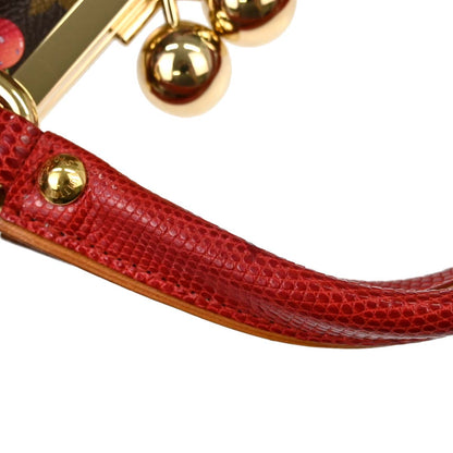 Louis Vuitton * Cherry Lizard Sac Fermoir GM Handbag M95002