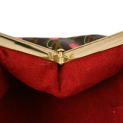 Louis Vuitton * Cherry Lizard Sac Fermoir GM Handbag M95002