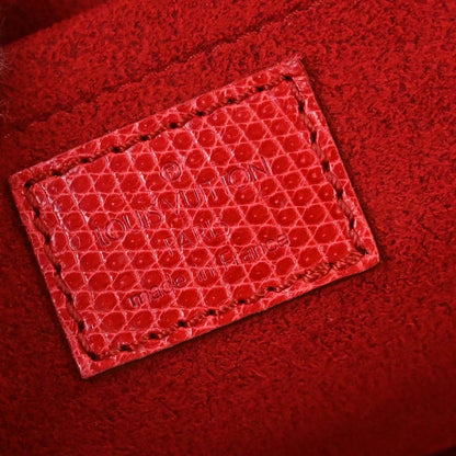 Louis Vuitton * Cherry Lizard Sac Fermoir GM Handbag M95002