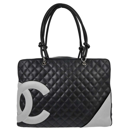 Chanel Black Calfskin Cambon Ligne Handbag