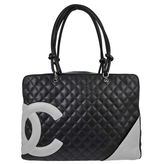 Chanel Black Calfskin Cambon Ligne Handbag