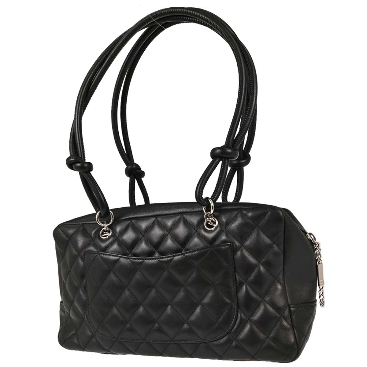 Chanel 2005-2006 Black Calfskin Cambon Ligne Bowling Bag 27