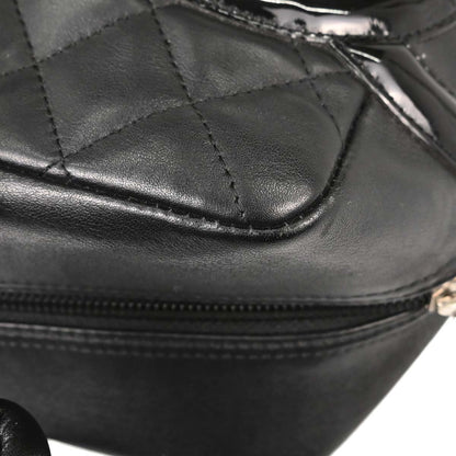 Chanel 2005-2006 Black Calfskin Cambon Ligne Bowling Bag 27