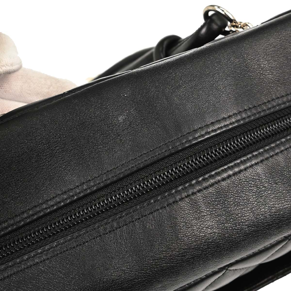 Chanel 2005-2006 Black Calfskin Cambon Ligne Bowling Bag 27