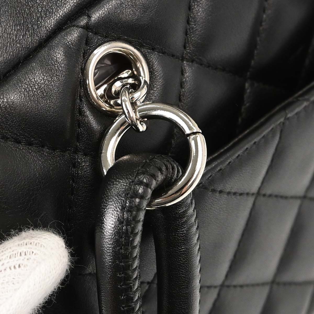 Chanel 2005-2006 Black Calfskin Cambon Ligne Bowling Bag 27