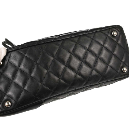Chanel 2005-2006 Black Calfskin Cambon Ligne Bowling Bag 27