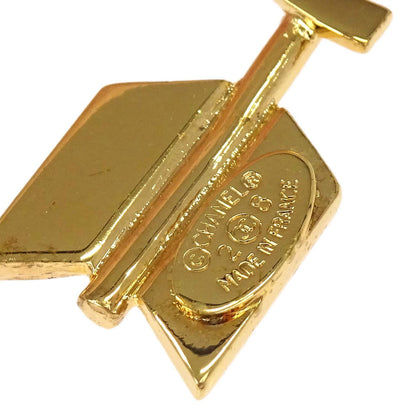 Chanel CC And Arrow Brooch Pin Gold 28