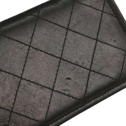 Chanel Black Lambskin Chain Strap Wallet