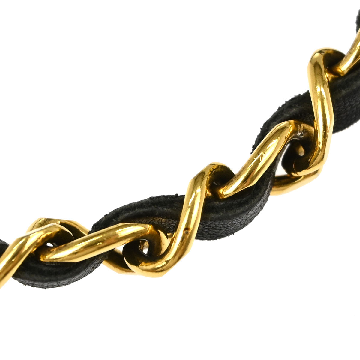 Chanel Black Lambskin Chain Strap Wallet