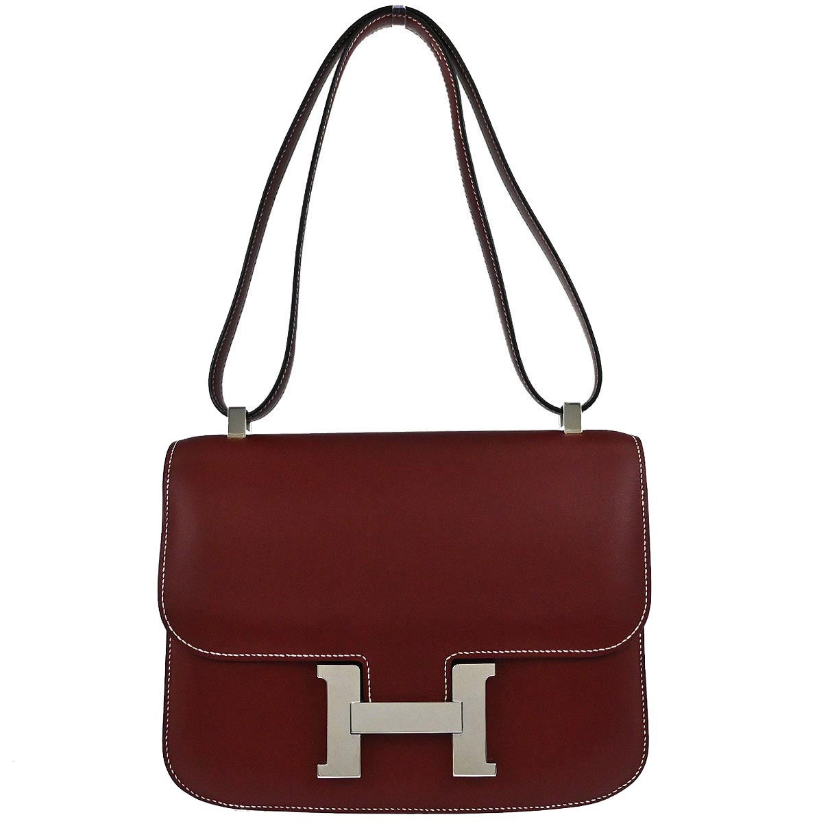 Hermes Rouge H Chamonix Constance 24 Shoulder Bag