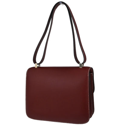 Hermes Rouge H Chamonix Constance 24 Shoulder Bag