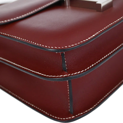 Hermes Rouge H Chamonix Constance 24 Shoulder Bag