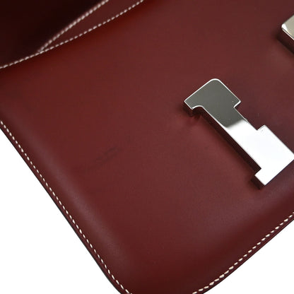 Hermes Rouge H Chamonix Constance 24 Shoulder Bag