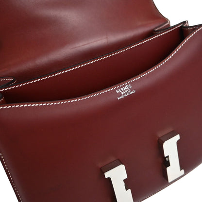 Hermes Rouge H Chamonix Constance 24 Shoulder Bag