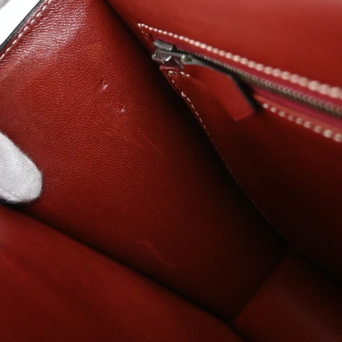 Hermes Rouge H Chamonix Constance 24 Shoulder Bag