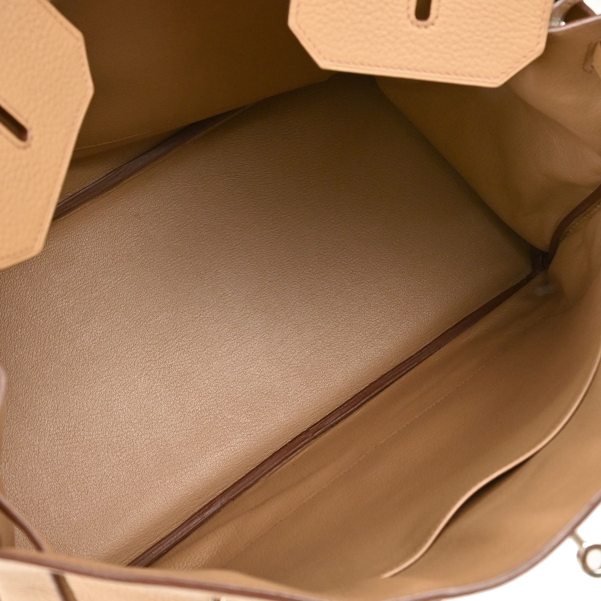 Hermes Tabac Camel Togo Birkin 40 Handbag