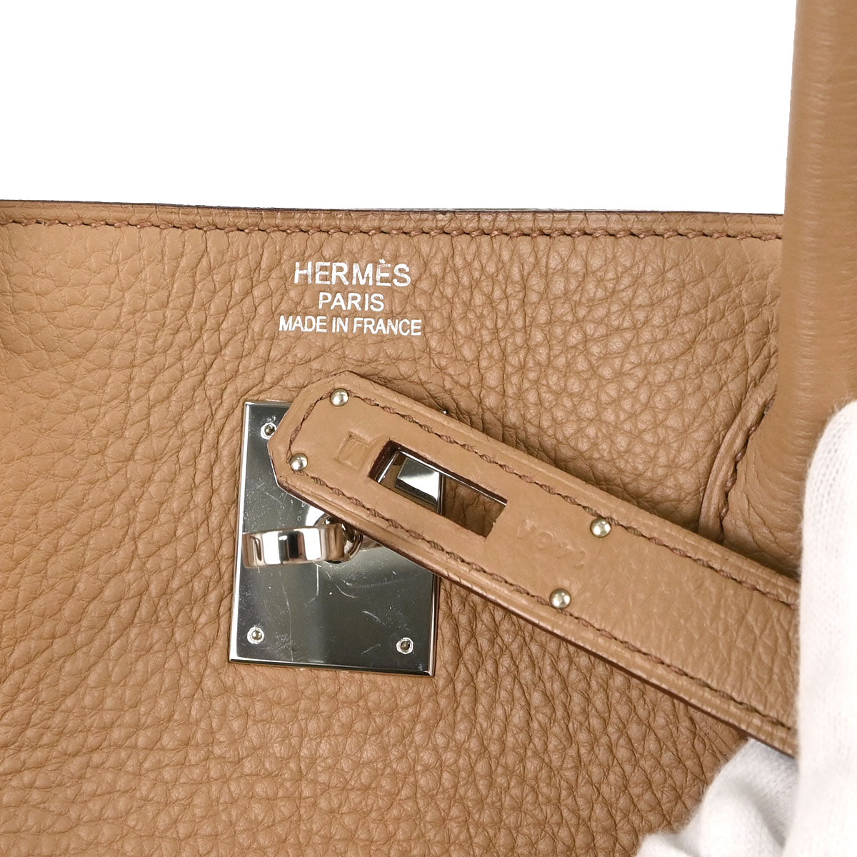 Hermes Tabac Camel Togo Birkin 40 Handbag