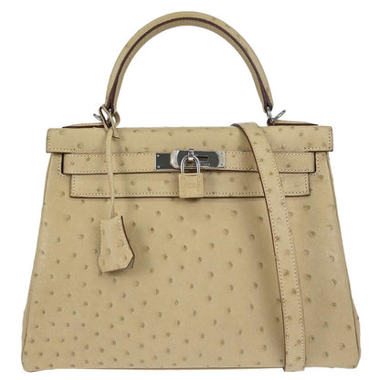 Hermes * Parchemin Ostrich Kelly 28 Retourne 2way Shoulder Handbag
