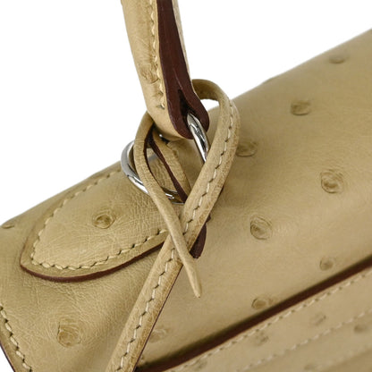 Hermes * Parchemin Ostrich Kelly 28 Retourne 2way Shoulder Handbag