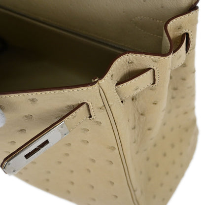 Hermes * Parchemin Ostrich Kelly 28 Retourne 2way Shoulder Handbag