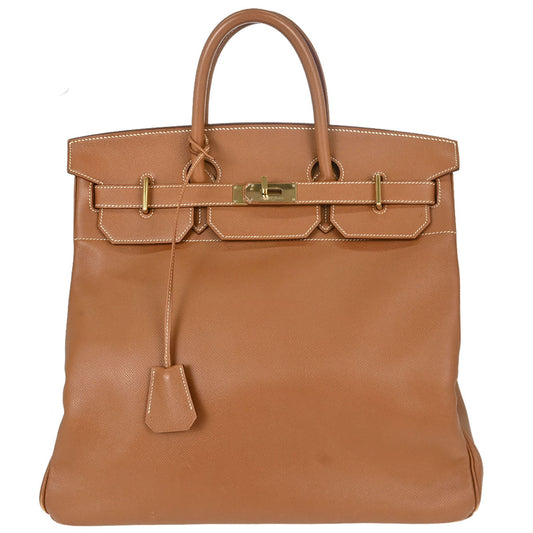Hermes Gold Courchevel HAC Haut a Courroies 40 Handbag