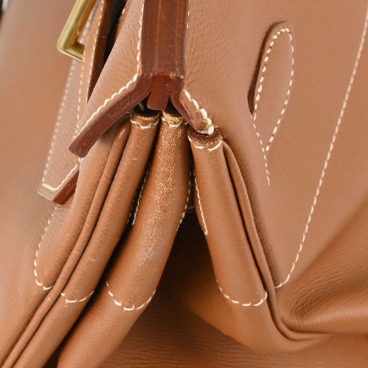 Hermes Gold Courchevel HAC Haut a Courroies 40 Handbag