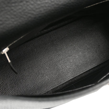 Hermes Black Taurillon Clemence Kelly 35 Retourne 2way Shoulder Handbag