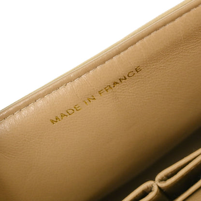 Chanel 1996-1997 Beige Lambskin Small Classic Double Flap Shoulder Bag