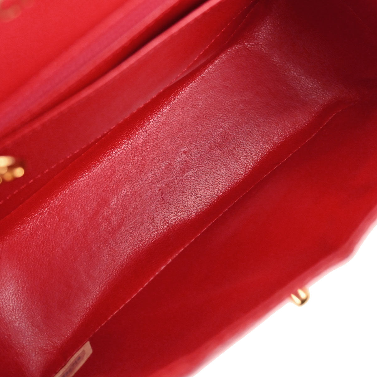 Chanel * 1986-1988 Red Lizard Mini Classic Square Flap Shoulder Bag 17