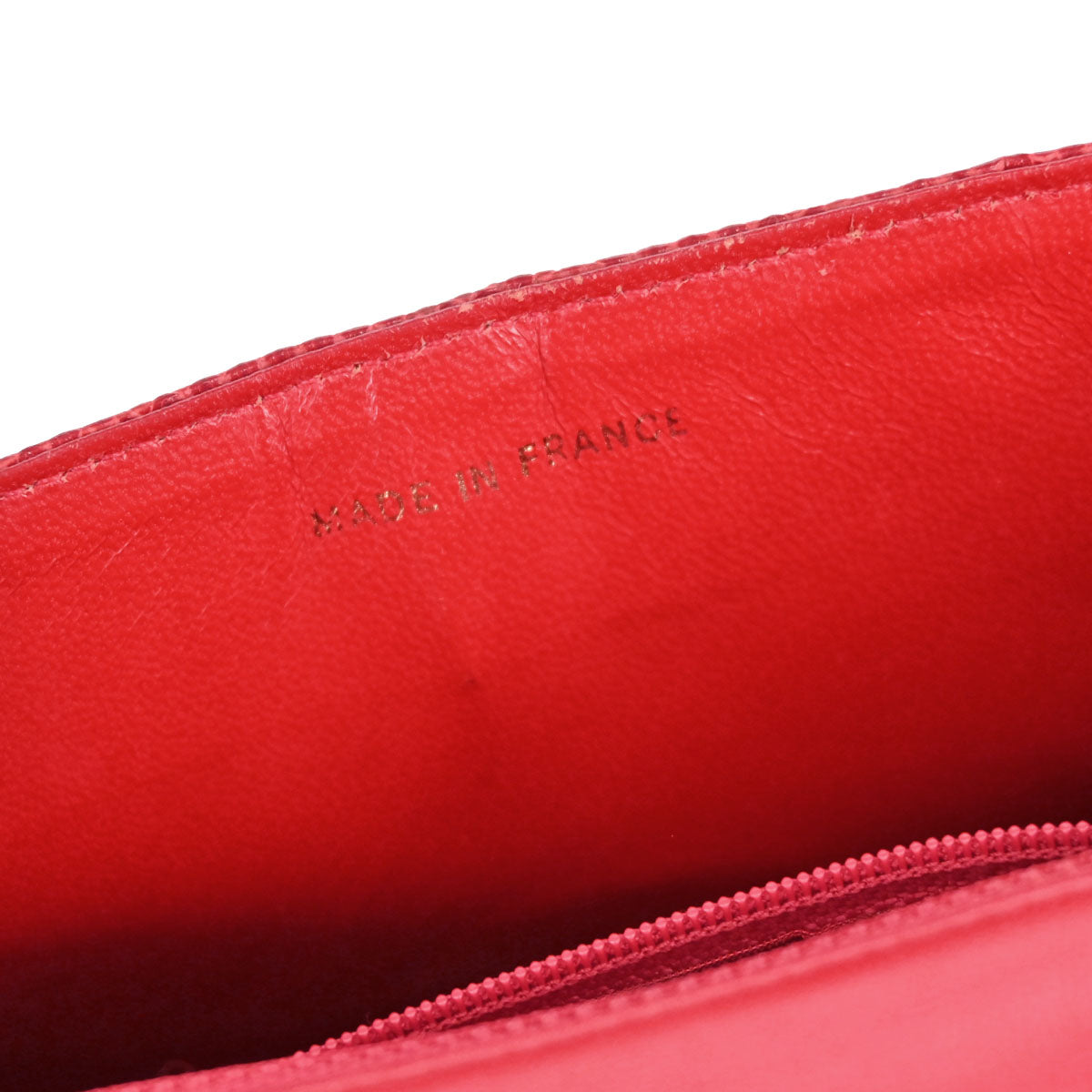Chanel * 1986-1988 Red Lizard Mini Classic Square Flap Shoulder Bag 17