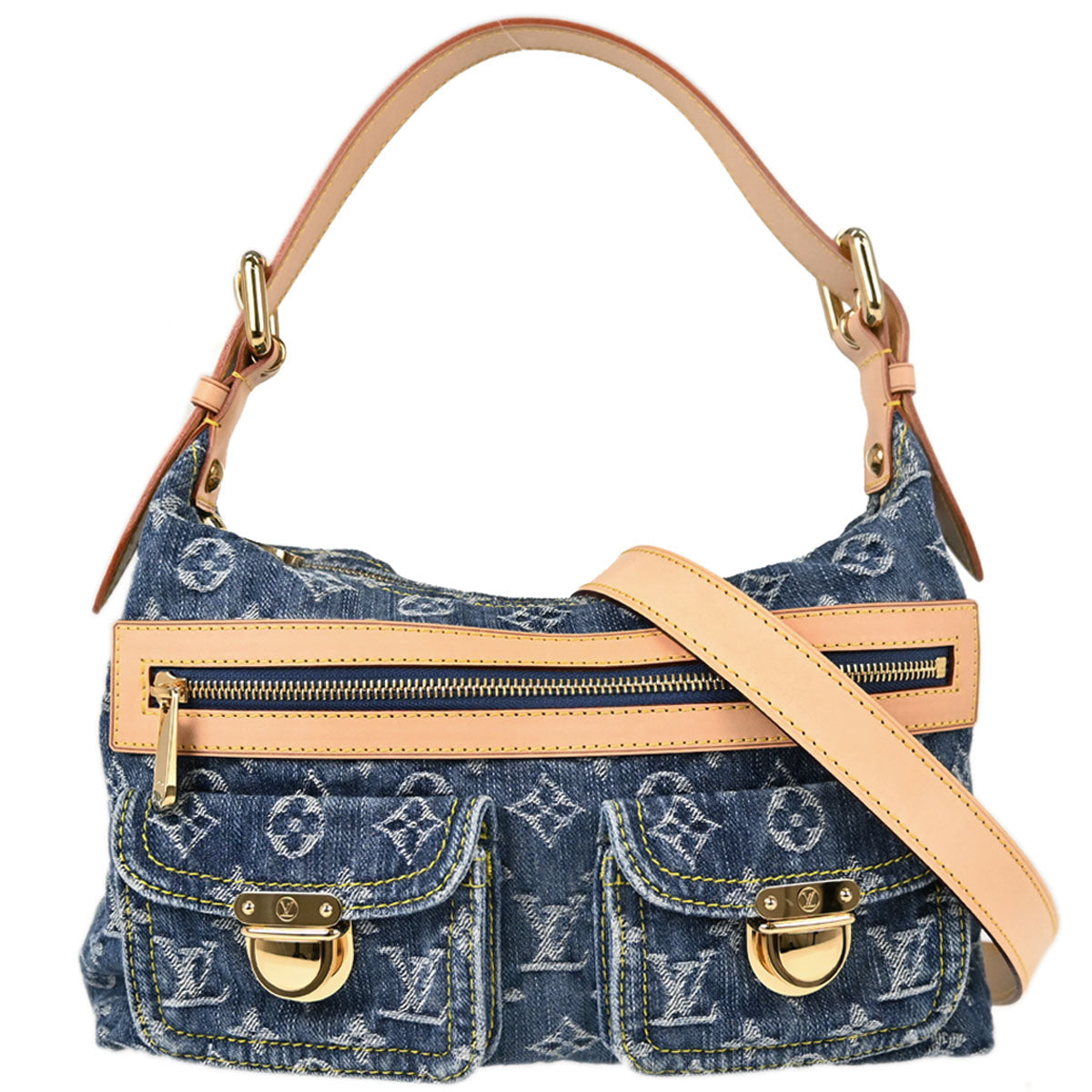Louis Vuitton Blue Monogram Denim Baggy PM Shoulder Bag M95049