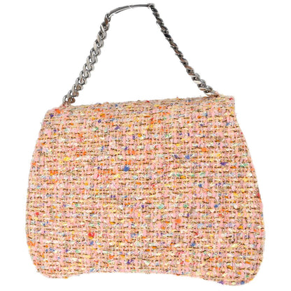 Chanel 1996-1997 Pink Tweed Glitter Handbag