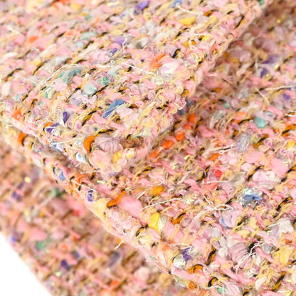 Chanel 1996-1997 Pink Tweed Glitter Handbag