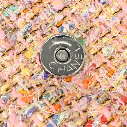 Chanel 1996-1997 Pink Tweed Glitter Handbag