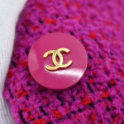 Chanel 1995 Single Breasted Tweed Jacket Pink #34