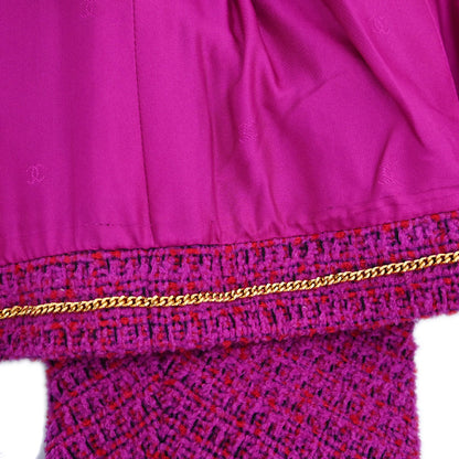Chanel 1995 Single Breasted Tweed Jacket Pink #34