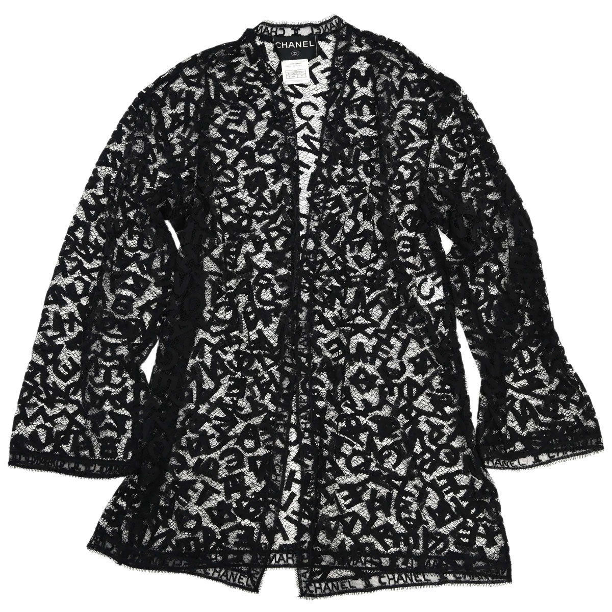 Chanel 1998 Lace Cardigan Black #40