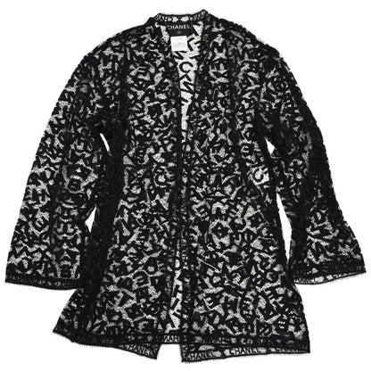 Chanel 1998 Lace Cardigan Black #40