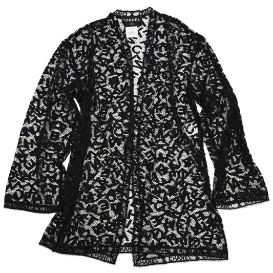Chanel 1998 Lace Cardigan Black #40