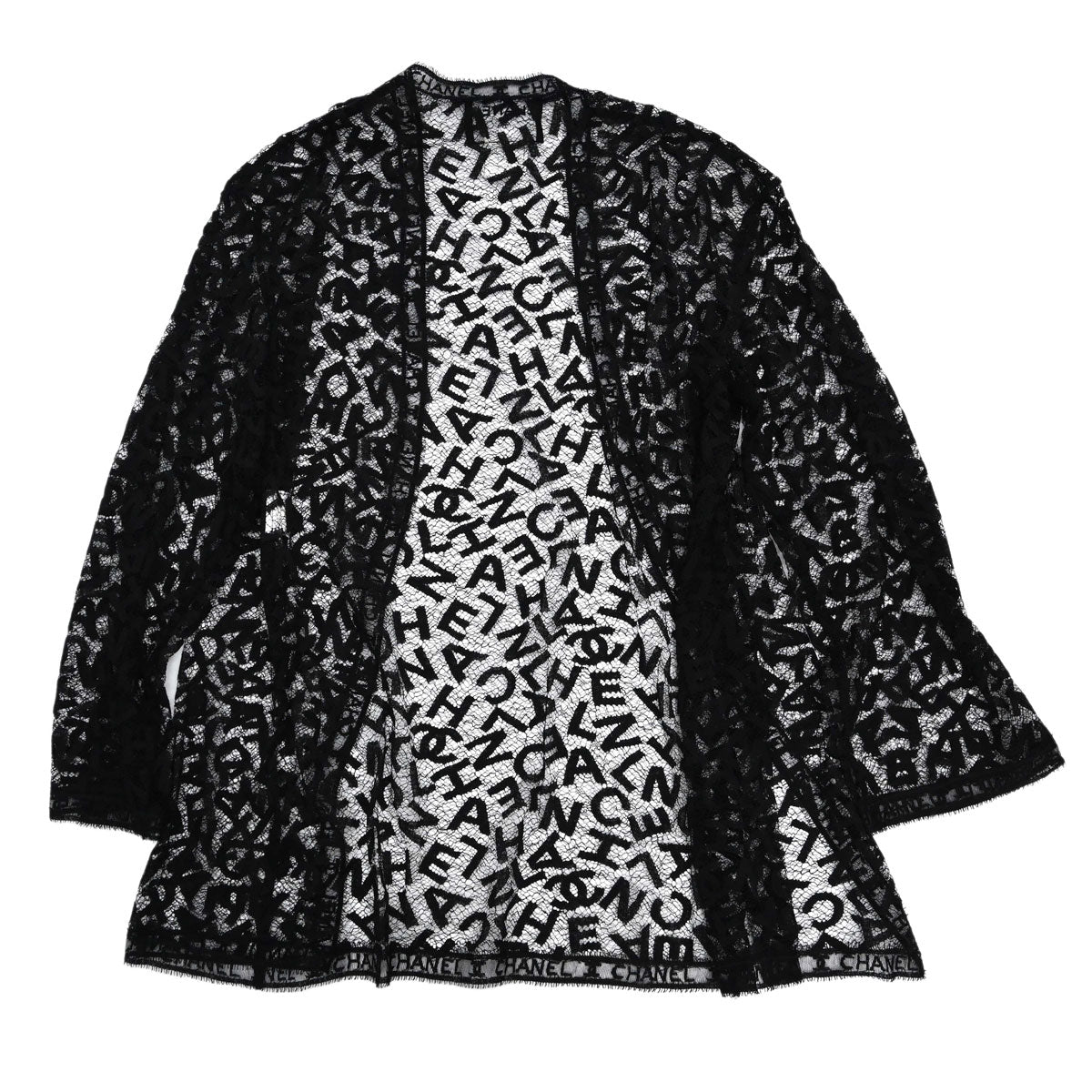 Chanel 1998 Lace Cardigan Black #40