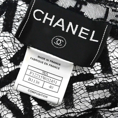 Chanel 1998 Lace Cardigan Black #40