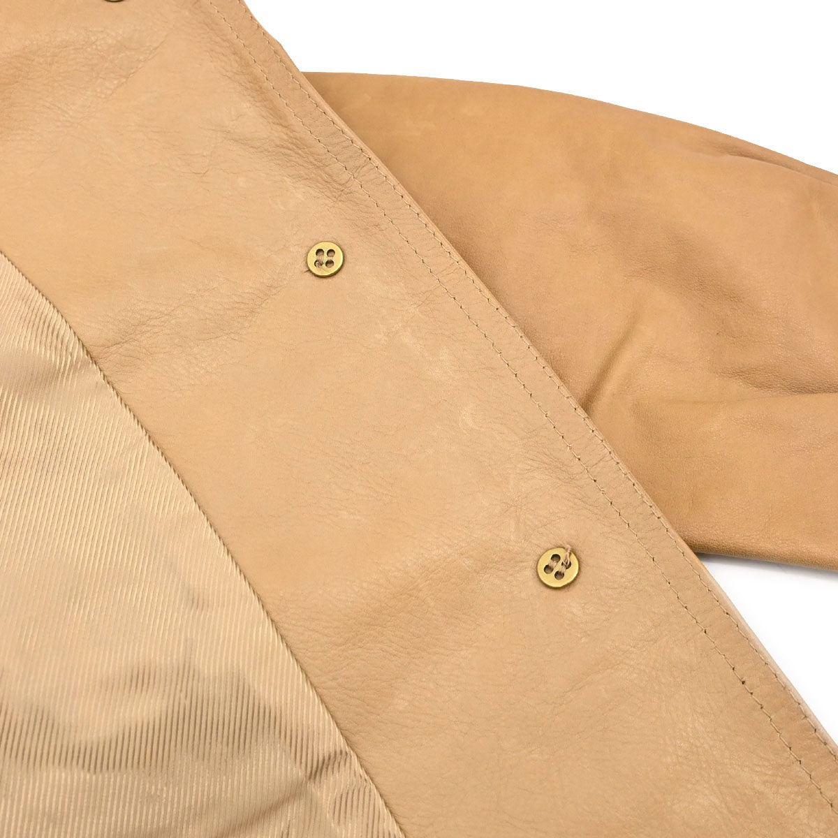 Gucci Genuine Leather Embroidery Jacket Brown #38