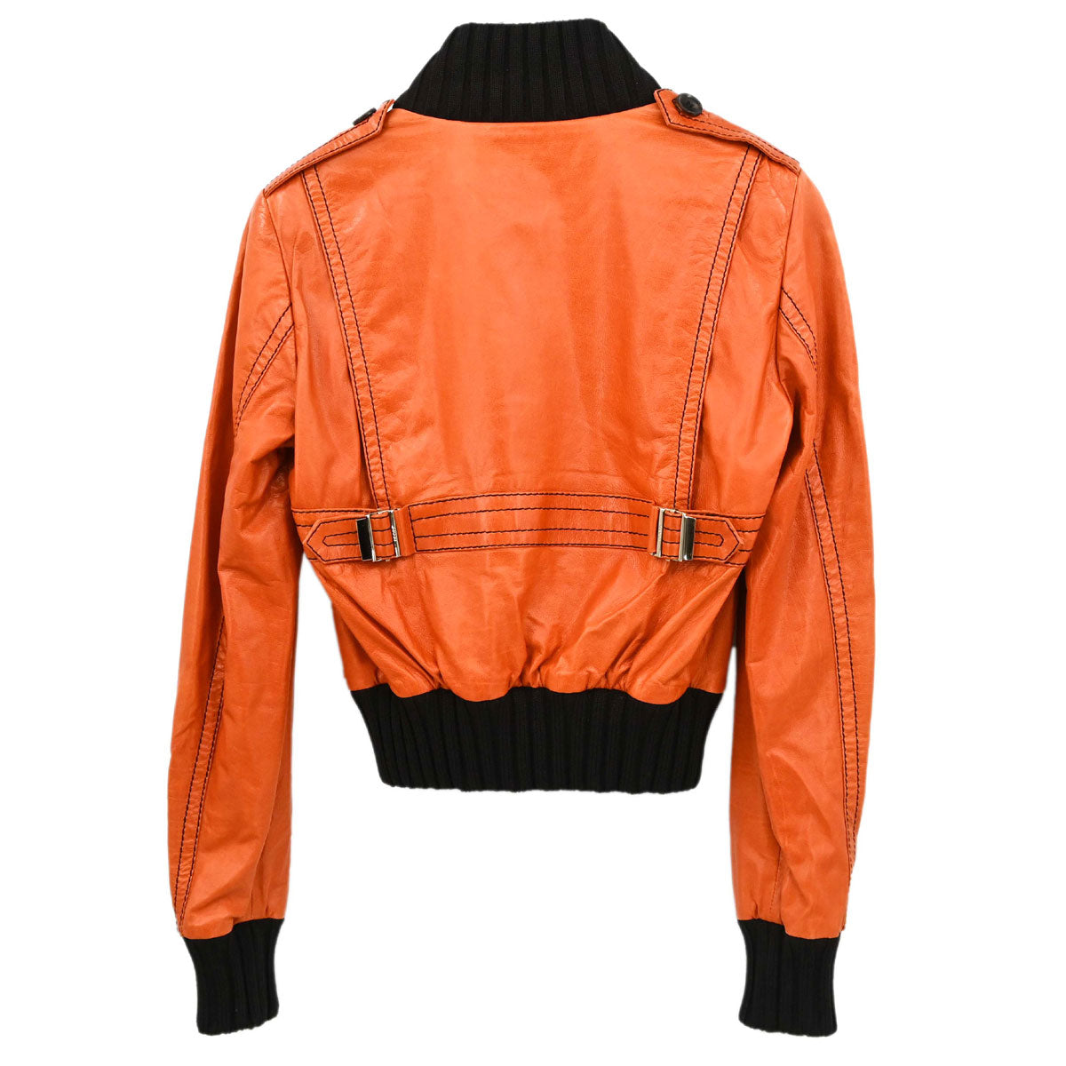 Gucci 2000s Leather Madonna Bomber Jacket #36