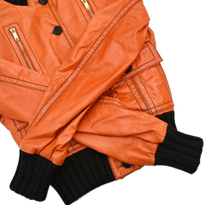 Gucci 2000s Leather Madonna Bomber Jacket #36