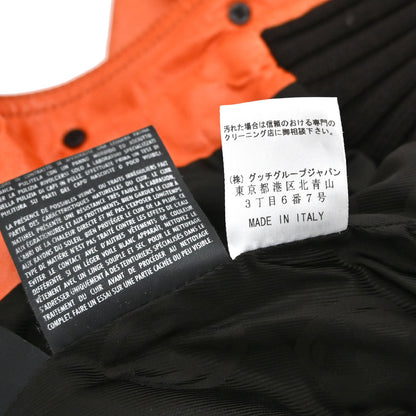 Gucci 2000s Leather Madonna Bomber Jacket #36